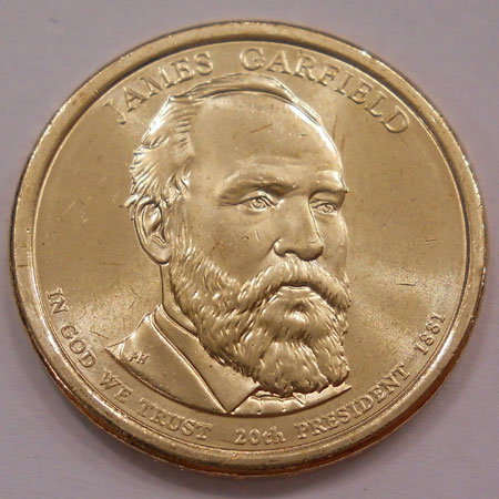 **Free Shipping** 2011 D  James Garfield Presidential Dollar Coin