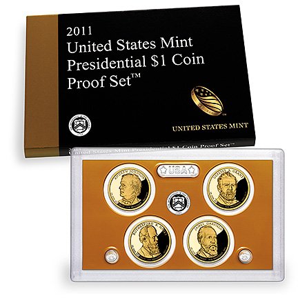 Details about   2013 Proof Presidential $1 Coin Set US Mint 4 Golden Dollar Presidents Box COA 