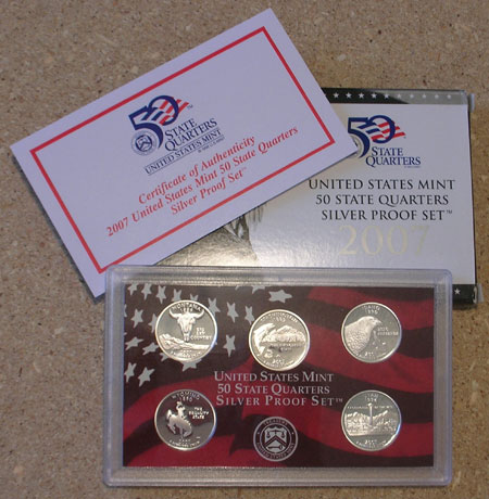 2007 State Quarters Silver Proof Set 