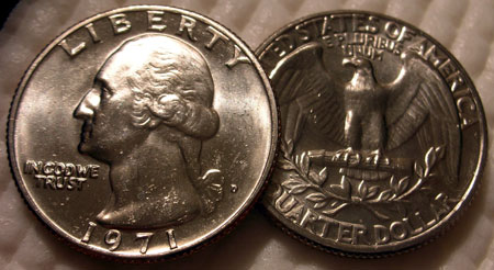 1971 D Washington Quarter BU US Coin