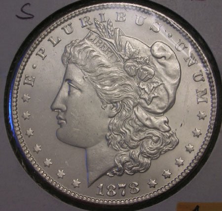 1878 S Morgan Dollar in Slider BU Condition - Ray Komka Coins