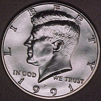 1991 P and  D Uncirculated BU  Kennedy Half Dollar Set PD in Mint Set Cellos 