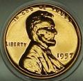 1957 Gem Proof Lincoln Cent Singles