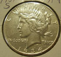 1934 S Peace Dollar in AU Condition