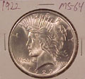 1922 Peace Dollar in MS64 Condition