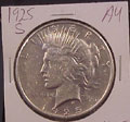 1925 S Peace Dollar in AU55 Condition