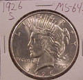 1926 S Peace Dollar in MS64 Condition