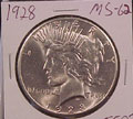 1928 Peace Dollar in MS62 Condition