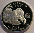 2008-S AK Alaska 90% Silver Gem Proof Statehood Quarter Singles