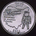 2002-S OH Ohio 90% Silver Gem Proof Statehood Quarter Singles