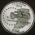 2002-S IN  Indiana Gem Proof Statehood Quarter Singles
