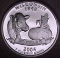 2004-S WI  Wisconsin 90% Silver Gem Proof Statehood Singles