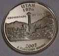 2007-S UT Utah Gem Proof Statehood Quarter Singles
