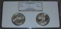 1993 NGC Silver Eagles MS69 and PR69 UC Dual Slab