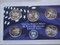 2002 Clad Gem Proof Statehood Quarters, all 5, No Box