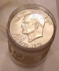1976 S 40% Silver Gem Proof Eisenhower IKE Dollar Roll 20 Coins