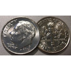 2008-D CH BU Roosevelt Dime Singles
