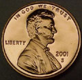 2001-S Gem Proof Lincoln Cent Singles