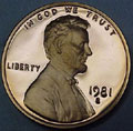 1981-S TY 1 Gem Proof Lincoln Cent Singles