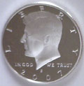 2007-S 90% Silver Gem Proof Kennedy Half Dollar Singles