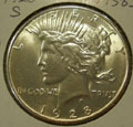1928 S Peace Dollar in MS63 Condition