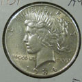 1934 Peace Dollar in AU Condition