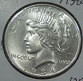 1934 Peace Dollar in MS60 Condition