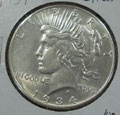 1934 Peace Dollar in Slider BU Condition