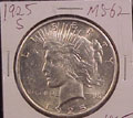 1925 S Peace Dollar in MS62 Condition