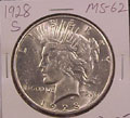 1928 S Peace Dollar in MS62 Condition