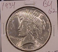 1934 Peace Dollar in MS62 Condition