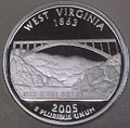2005-S WV  West Virginia 90% Silver Gem Proof Statehood Singles