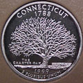 1999-S CT  Connecticut 90% Silver Gem Proof Statehood Singles