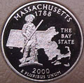 2000-S MA  Massachusetts Gem Proof Statehood Quarter Singles
