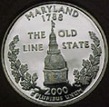 2000-S MD  Maryland 90% Silver Gem Proof Statehood Singles