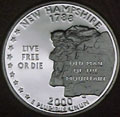 2000-S NH  New Hampshire 90% Silver Gem Proof Statehood Singles