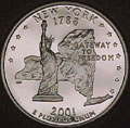 2001-S NY  New York Gem Proof Statehood Quarter Singles