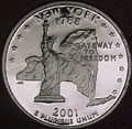 2001-S NY  New York 90% Silver Gem Proof Statehood Singles