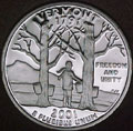 2001-S VT  Vermont 90% Silver Gem Proof Statehood Singles