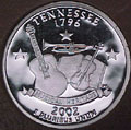 2002-S TN  Tennessee 90% Silver Gem Proof Statehood Singles