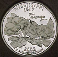 2002-S MS  Mississippi Gem Proof Statehood Quarter Singles