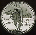 2003-S IL  Illinois 90% Silver Gem Proof Statehood Singles