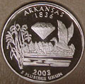 2003-S AR  Arkansas Gem Proof Statehood Quarter Singles