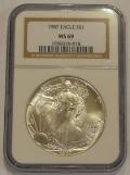1987 American Silver Eagle NGC MS69