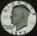1973-S 40% Silver Gem Proof Eisenhower Dollar Singles