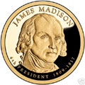 2007-S Gem Proof Madison Presidential Dollar Singles