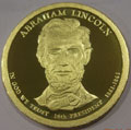 2010-S Gem Proof Abraham Lincoln Presidential Dollar Singles